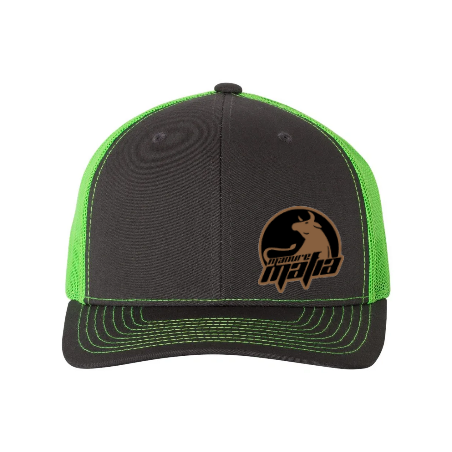 Manure Mafia Leather Patch Logo Richardson 112 Trucker Hat