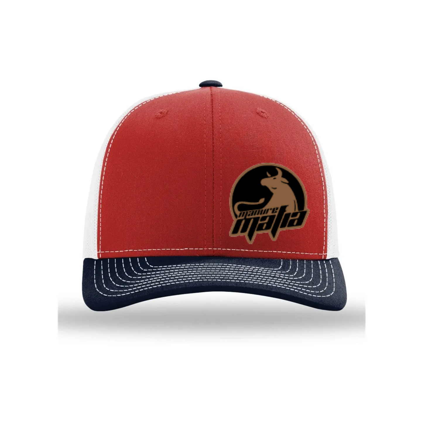 Manure Mafia Leather Patch Logo Richardson 112 Trucker Hat